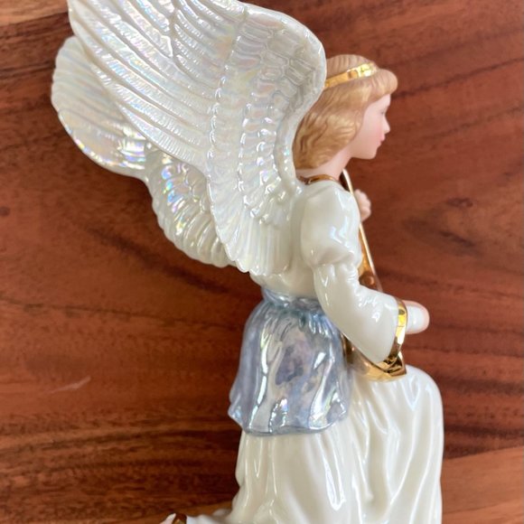 NEW o/b LENOX Nativity Angel' Serenade Figurine Fine China Gold trim - Picture 3 of 11